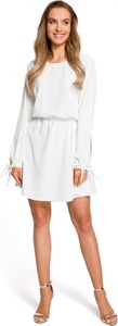 Sukienka MOE mini w stylu boho z długim rękawem