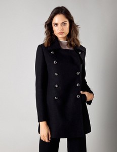 Czarny płaszcz Molton w stylu casual