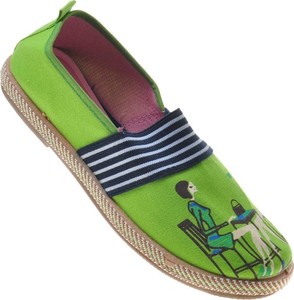 Zielone trampki dziecięce Pantofelek24 dla dziewczynek z tkaniny