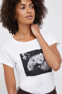 T-shirt Sisley z nadrukiem z okrągłym dekoltem z krótkim rękawem