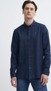 Koszula Timberland z lnu w stylu casual z długim rękawem