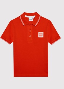 Czerwona koszulka dziecięca Hugo Boss dla chłopców