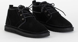 Czarne buty zimowe Royalfashion.pl w stylu casual
