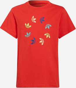 Czerwona koszulka dziecięca Adidas Originals dla chłopców