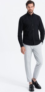 Czarna koszula Ombre z tkaniny w stylu casual