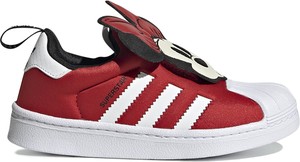 Czerwone buty sportowe dziecięce Adidas sznurowane superstar