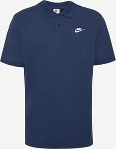 Granatowa koszulka polo Nike w sportowym stylu z krótkim rękawem