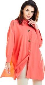 Różowa koszula Awama w stylu casual z tkaniny