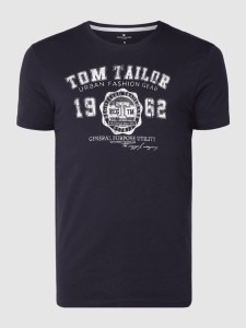 Niebieski t-shirt Tom Tailor z bawełny