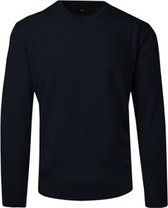 Czarny sweter Hovard z okrągłym dekoltem z wełny