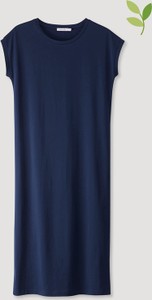 Granatowa sukienka hessnatur mini z okrągłym dekoltem