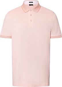 Różowy t-shirt Joop! z krótkim rękawem w stylu klasycznym