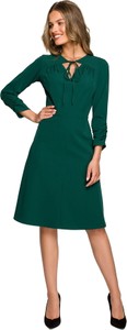 Zielona sukienka Stylove w stylu casual z długim rękawem