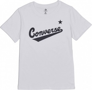 T-shirt Converse z okrągłym dekoltem w młodzieżowym stylu z bawełny