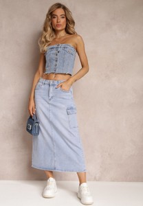 Spódnica Renee z jeansu w stylu casual midi