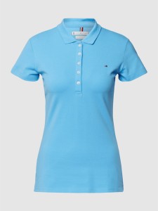 Niebieska bluzka Tommy Hilfiger z dekoltem w kształcie litery v w stylu casual