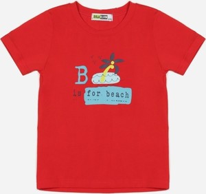 Czerwona koszulka dziecięca born2be z bawełny