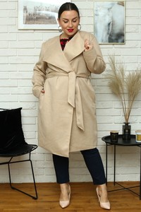 Płaszcz KARKO w stylu casual z zamszu
