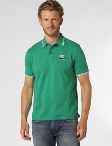 Zielona koszulka polo Ocean Cup w stylu casual z krótkim rękawem z dżerseju