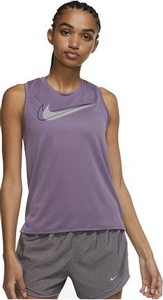 Fioletowy top Nike z okrągłym dekoltem w sportowym stylu