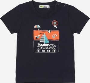 Granatowa koszulka dziecięca born2be dla chłopców