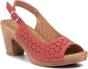 Czerwone sandały Clara Barson z klamrami