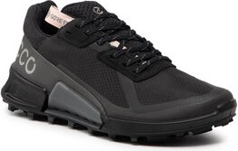 Czarne buty trekkingowe Ecco sznurowane z goretexu