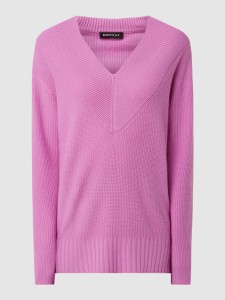 Różowy sweter Repeat z wełny