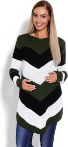 Peekaboo Sweter Ciążowy Model 40013C Khaki