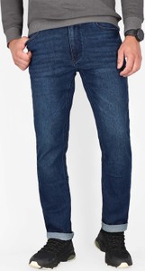 Granatowe jeansy Volcano z jeansu w stylu casual
