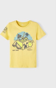 Żółta koszulka dziecięca Name it dla chłopców