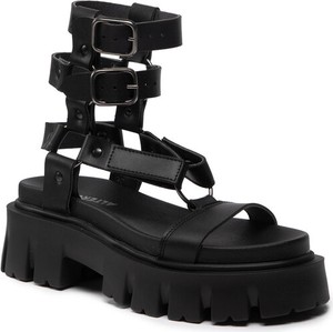 Czarne sandały Altercore na platformie