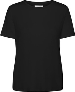 Czarny t-shirt Vero Moda z okrągłym dekoltem w stylu casual