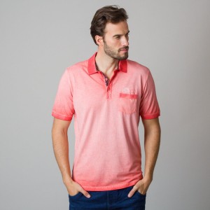 Różowy t-shirt Willsoor z krótkim rękawem z bawełny