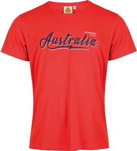 Czerwony t-shirt Roadsign z krótkim rękawem z bawełny