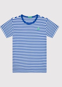 Niebieska koszulka dziecięca United Colors Of Benetton dla chłopców w paseczki