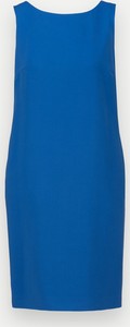 Niebieska sukienka Molton w stylu casual bez rękawów z okrągłym dekoltem