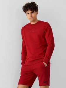 Czerwona bluza 4F w sportowym stylu z dresówki