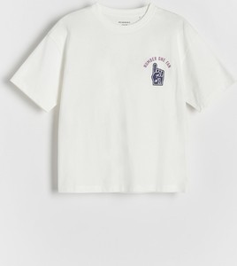 Koszulka dziecięca Reserved dla chłopców z dzianiny z krótkim rękawem