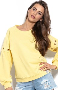 Żółta bluza Fobya z dresówki w stylu casual