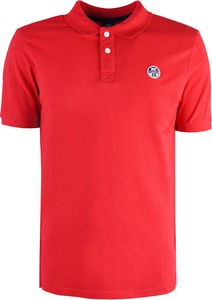 Czerwona koszulka polo ubierzsie.com z krótkim rękawem z bawełny