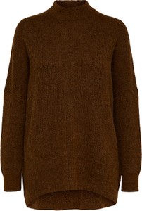 Brązowy sweter Selected Femme w stylu casual