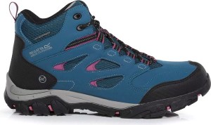 Niebieskie buty trekkingowe Regatta sznurowane z płaską podeszwą