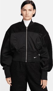 Czarna kurtka Nike z wełny bez kaptura