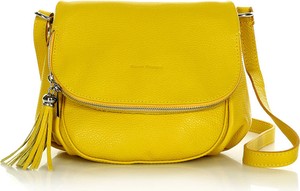 Żółta torebka MAZZINI średnia w młodzieżowym stylu matowa