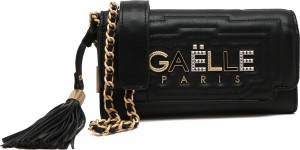 Czarna torebka Gaëlle Paris ze skóry ekologicznej na ramię mała