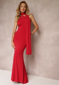 Czerwona sukienka Renee rozkloszowana