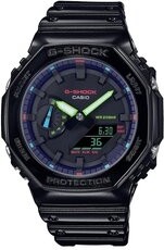 G-Shock Zegarek GA-2100RGB-1AER Czarny