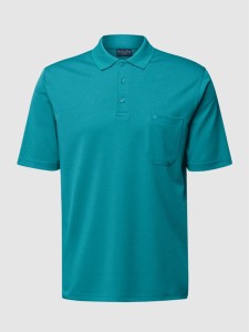 Zielona koszulka polo Christian Berg z krótkim rękawem w stylu casual