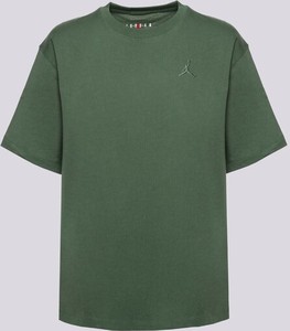 Zielony t-shirt Jordan z krótkim rękawem w street stylu z okrągłym dekoltem